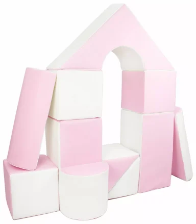 Pastel pink & white soft play